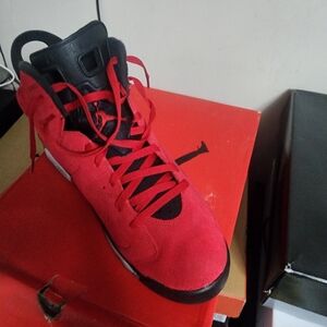 Jordan Red and Black High-Top Sneakers